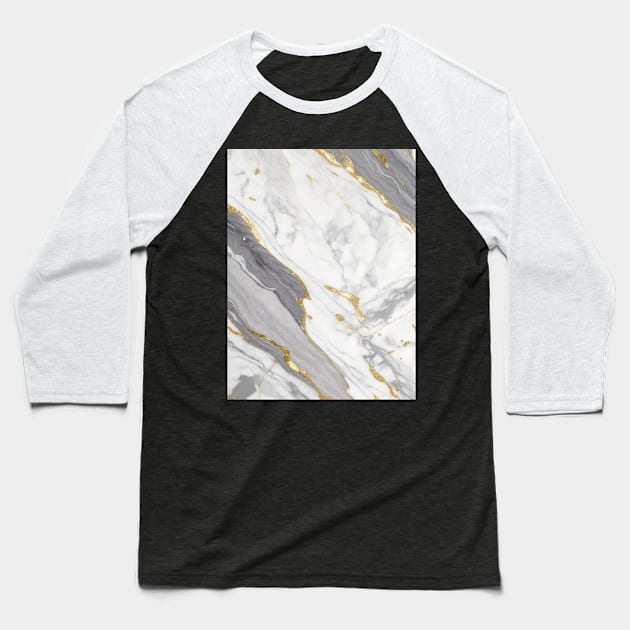 marble grey gradient Baseball T-Shirt by fleurdesignart